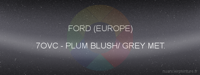 Peinture Ford (europe) 7OVC Plum Blush/ Grey Met.