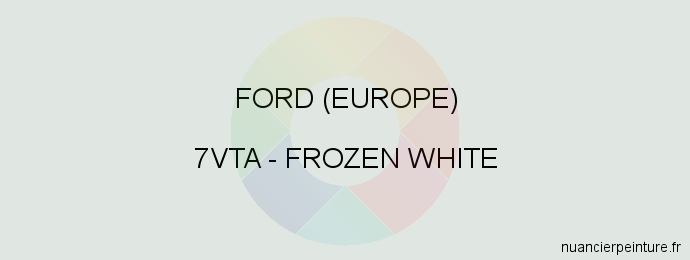 Peinture Ford (europe) 7VTA Frozen White