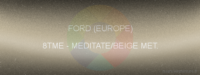 Peinture Ford (europe) 8TME Meditate/beige Met.