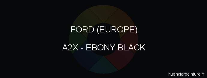 Peinture Ford (europe) A2X Ebony Black