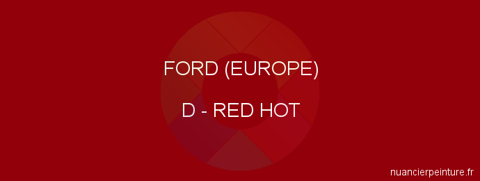 Peinture Ford (europe) D Red Hot