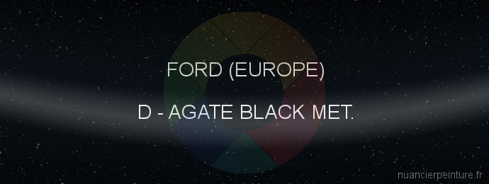 Peinture Ford (europe) D Agate Black Met.