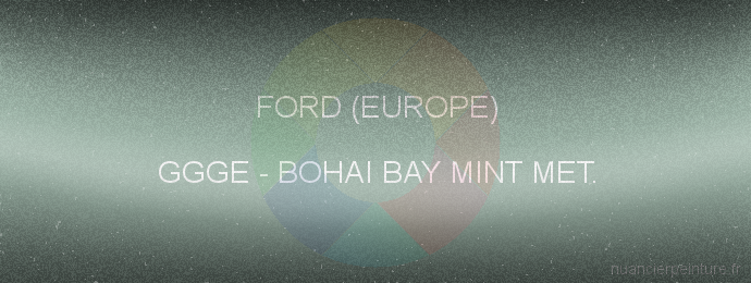Peinture Ford (europe) GGGE Bohai Bay Mint Met.