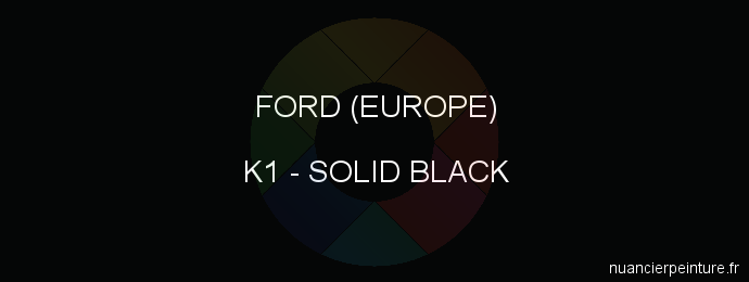 Peinture Ford (europe) K1 Solid Black
