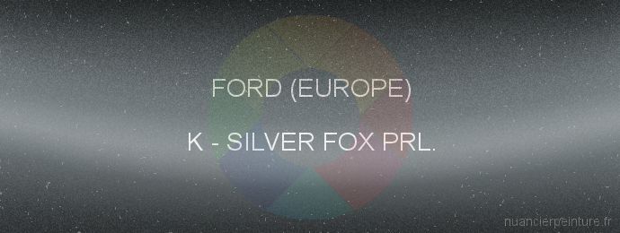 Peinture Ford (europe) K Silver Fox Prl.