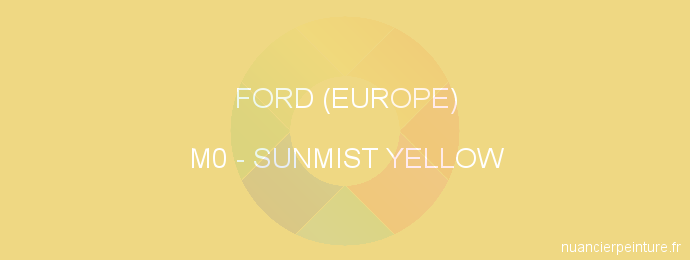 Peinture Ford (europe) M0 Sunmist Yellow
