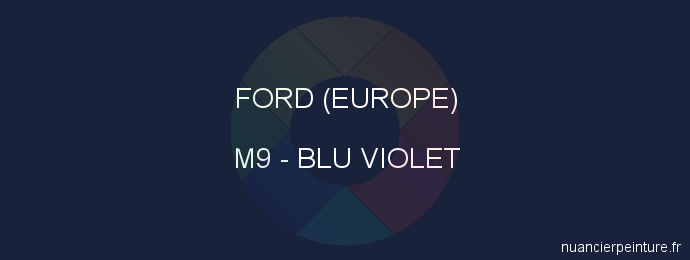 Peinture Ford (europe) M9 Blu Violet