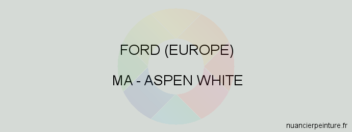 Peinture Ford (europe) MA Aspen White