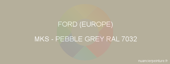 Peinture Ford (europe) MKS Pebble Grey Ral 7032