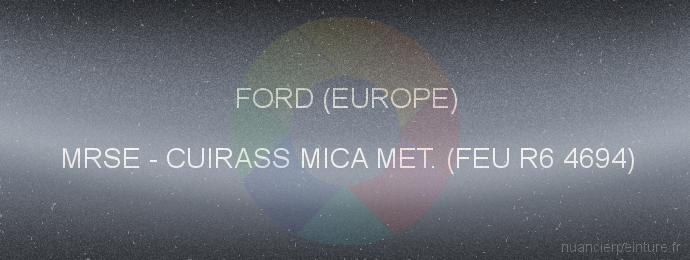 Peinture Ford (europe) MRSE Cuirass Mica Met. (feu R6 4694)