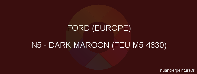 Peinture Ford (europe) N5 Dark Maroon (feu M5 4630)