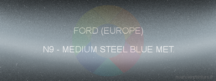 Peinture Ford (europe) N9 Medium Steel Blue Met.