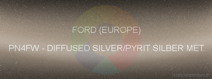 Peinture Ford (europe) PN4FW Diffused Silver/pyrit Silber Met.