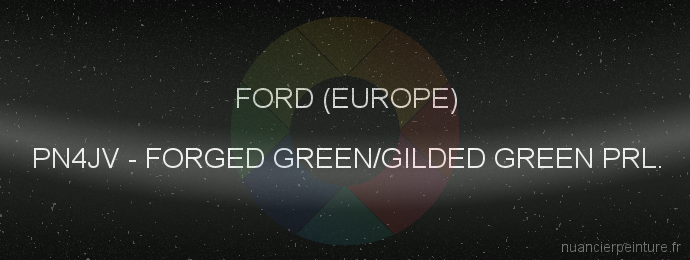 Peinture Ford (europe) PN4JV Forged Green/gilded Green Prl.
