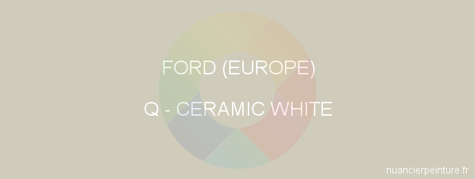 Peinture Ford (europe) Q Ceramic White