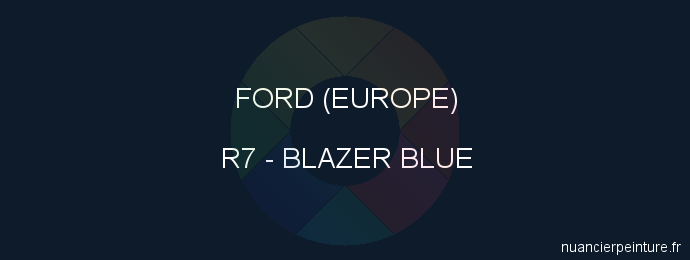 Peinture Ford (europe) R7 Blazer Blue
