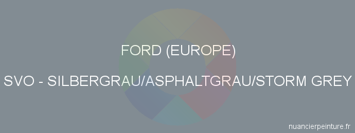 Peinture Ford (europe) SVO Silbergrau/asphaltgrau/storm Grey