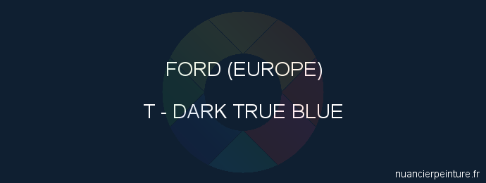 Peinture Ford (europe) T Dark True Blue