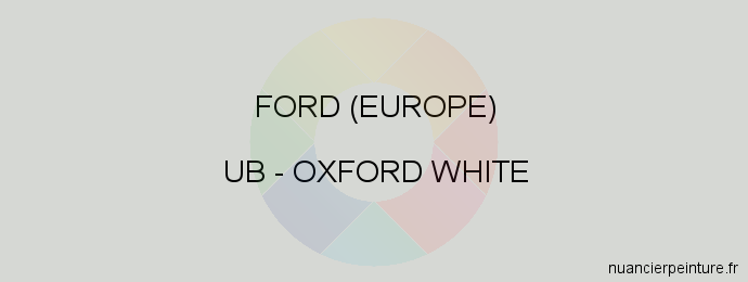 Peinture Ford (europe) UB Oxford White