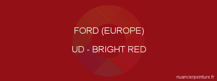 Peinture Ford (europe) UD Bright Red