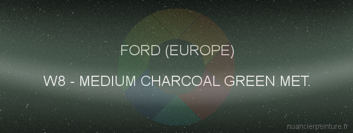 Peinture Ford (europe) W8 Medium Charcoal Green Met.