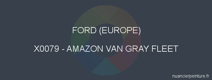 Peinture Ford (europe) X0079 Amazon Van Gray Fleet