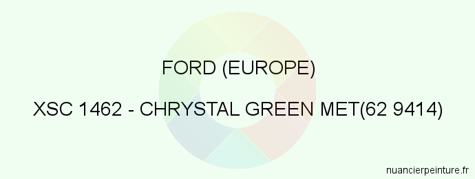 Peinture Ford (europe) XSC 1462 Chrystal Green Met(62 9414)