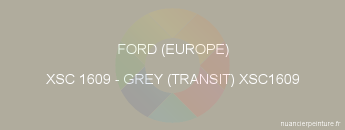 Peinture Ford (europe) XSC 1609 Grey (transit) Xsc1609
