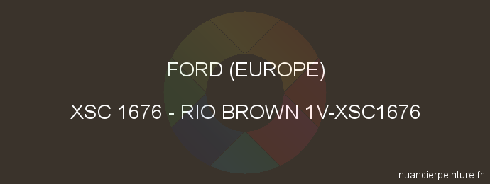 Peinture Ford (europe) XSC 1676 Rio Brown 1v-xsc1676