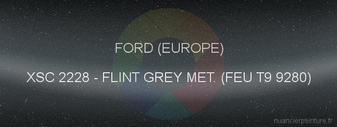 Peinture Ford (europe) XSC 2228 Flint Grey Met. (feu T9 9280)