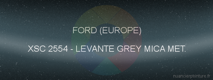 Peinture Ford (europe) XSC 2554 Levante Grey Mica Met.