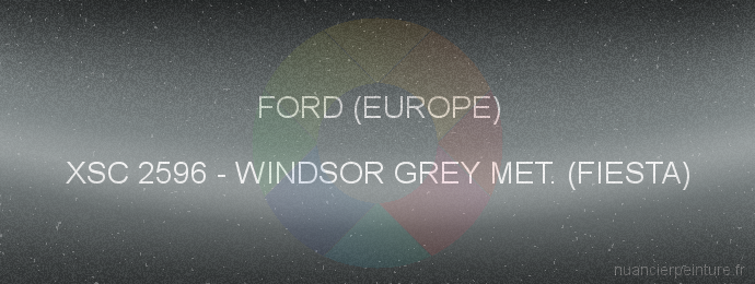 Peinture Ford (europe) XSC 2596 Windsor Grey Met. (fiesta)