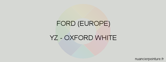 Peinture Ford (europe) YZ Oxford White