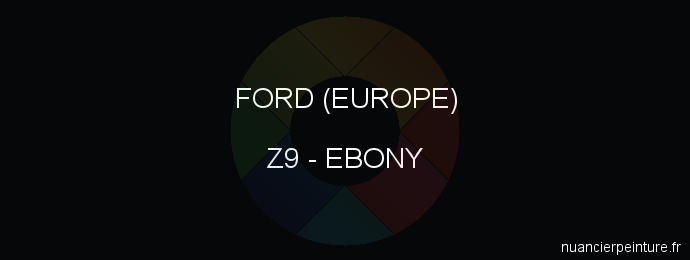Peinture Ford (europe) Z9 Ebony