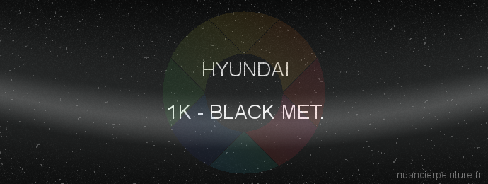 Peinture Hyundai 1K Black Met.