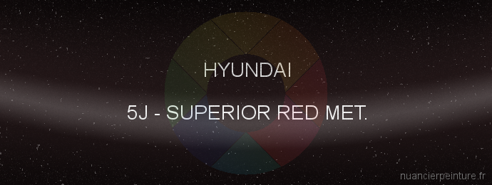 Peinture Hyundai 5J Superior Red Met.
