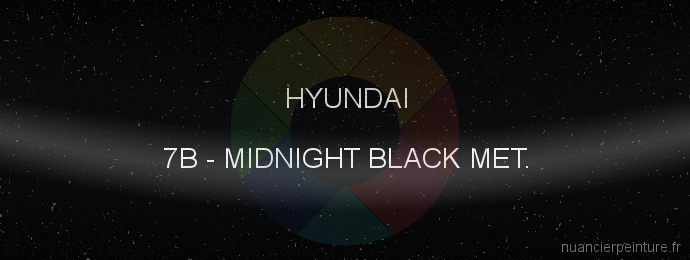Peinture Hyundai 7B Midnight Black Met.