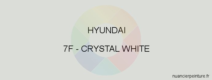 Peinture Hyundai 7F Crystal White