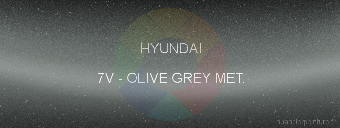 Peinture Hyundai 7V Olive Grey Met.