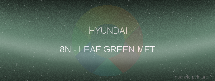Peinture Hyundai 8N Leaf Green Met.