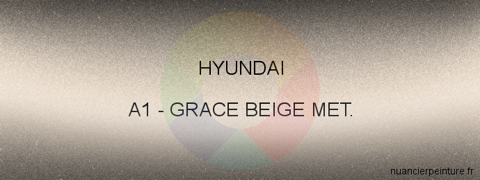 Peinture Hyundai A1 Grace Beige Met.