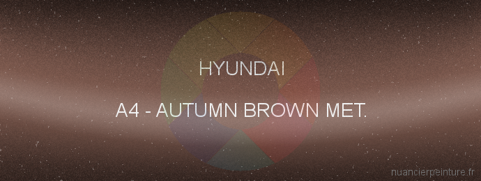 Peinture Hyundai A4 Autumn Brown Met.