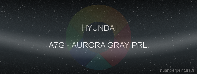Peinture Hyundai A7G Aurora Gray Prl.