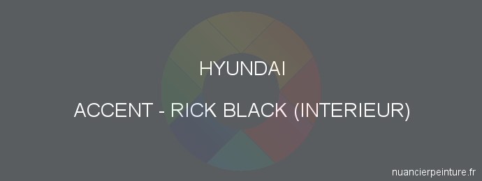 Peinture Hyundai ACCENT Rick Black (interieur)