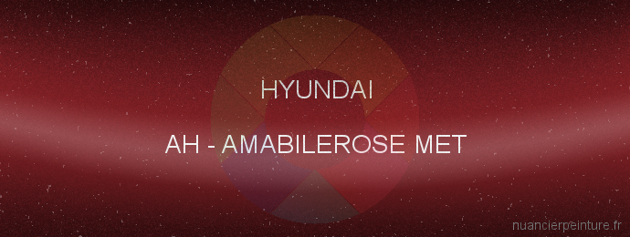 Peinture Hyundai AH Amabilerose Met