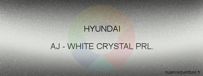 Peinture Hyundai AJ White Crystal Prl.