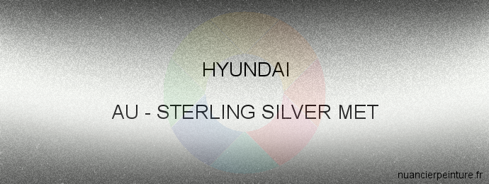Peinture Hyundai AU Sterling Silver Met