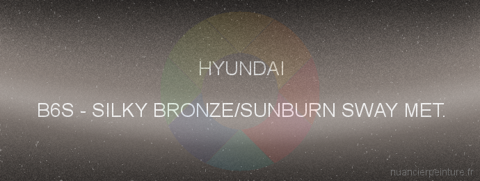Peinture Hyundai B6S Silky Bronze/sunburn Sway Met.