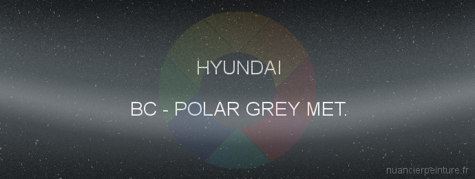 Peinture Hyundai BC Polar Grey Met.