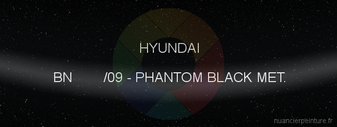 Peinture Hyundai BN /09 Phantom Black Met.